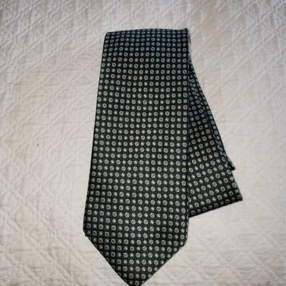 BILL ROBINSON‎ necktie tie green/black
